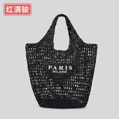 Hand Woven Knitted Bag Large Capacity Hollow Out Handbag