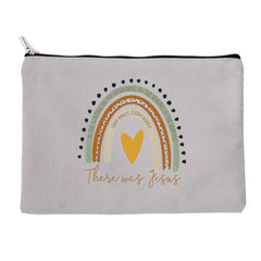 There Was Jesus Women Cosmetic Bag Makeup Pouch Handbag Lipstick Organizers