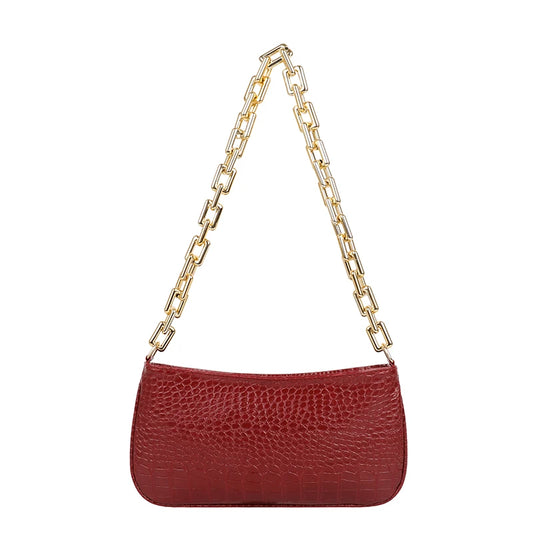 Thick Chain Shoulder Bag Minimalist Women Bag Handbags Small Clutches Vintage Ho