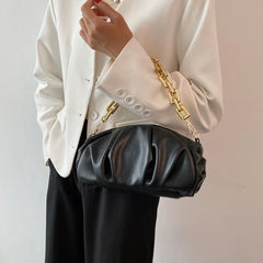 Thick Chain Small PU Leather Crossbody Shoulder Bags For Women