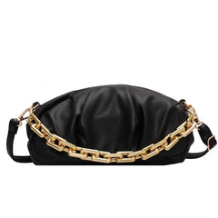 Thick Chain Small PU Leather Crossbody Shoulder Bags For Women