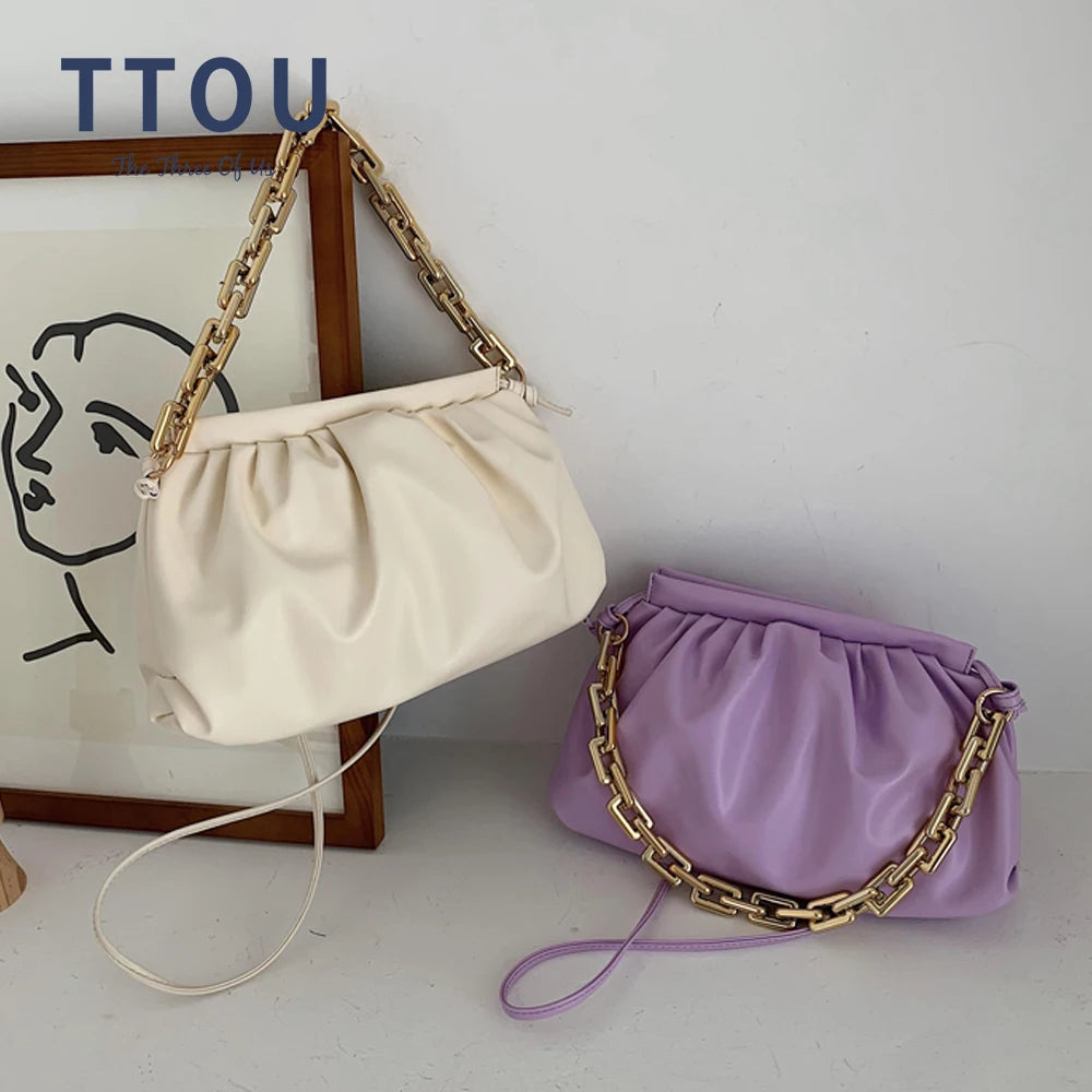 Chain Shoulder Bags Women Leather Crossbody Handbag Purse