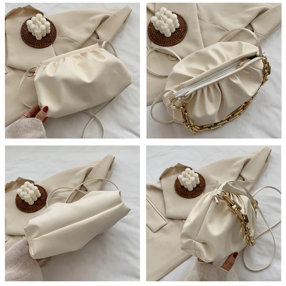 Chain Shoulder Bags Women Leather Crossbody Handbag Purse