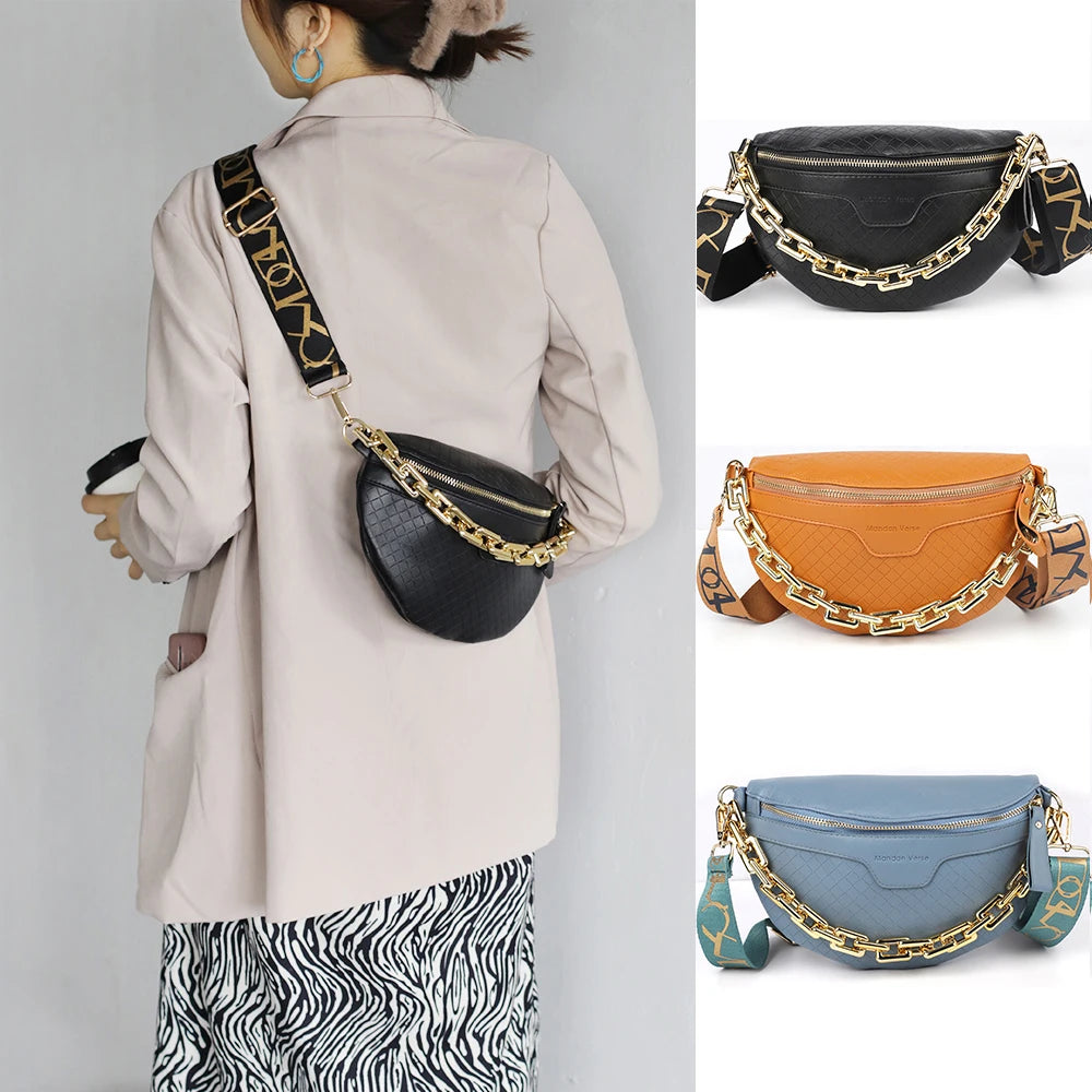 Thick Chain Waist Packs For Women Fanny Packs Female Waist Bags