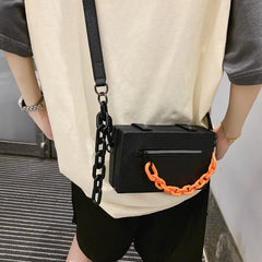 Thick Chain Casual Messenger Bag Hip Hop Handbag Mini Shoulder Bag