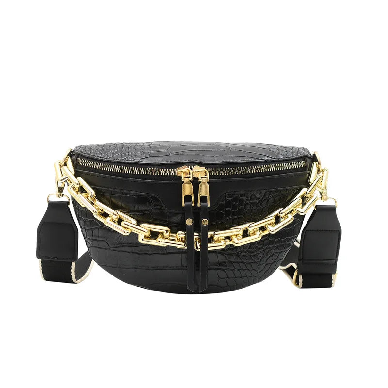 Plaid Leather Women's Fanny Pack Waist Bag Shoulder Crossbody Chest Bags
