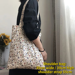 Retro Floral Women Shoulder Bag Small Purse Handbags Vintage Female Tote