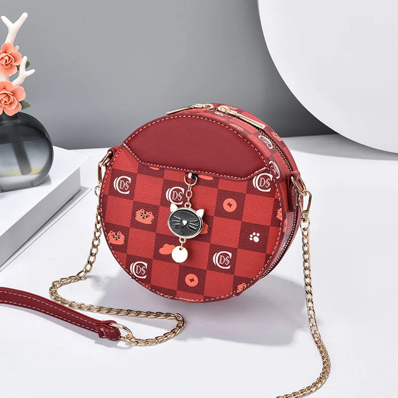 Small Round Bag Women's Chain Messenger Bag
