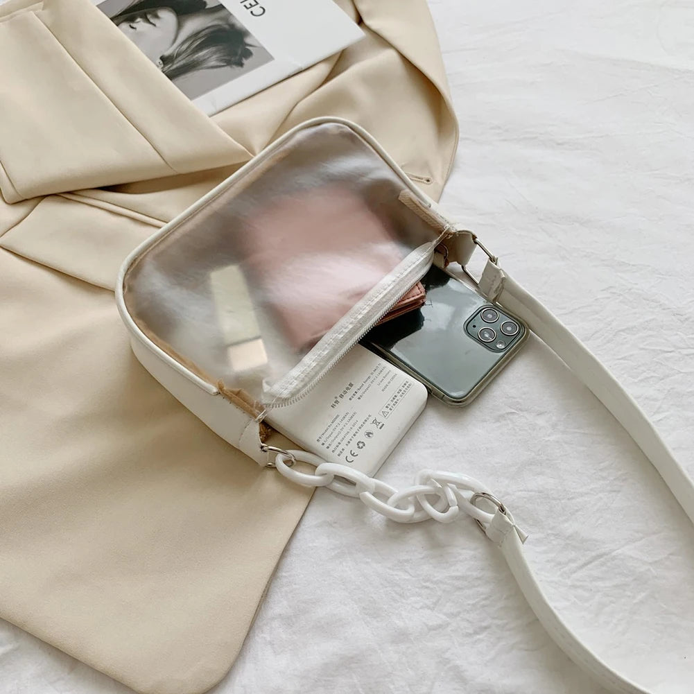 Transparent Jelly Beach Tote Bag for Women
