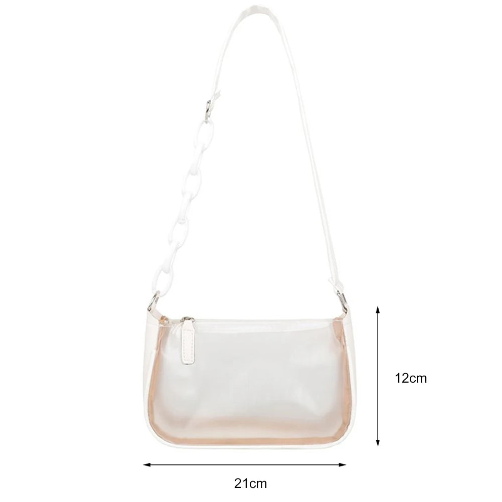 Transparent Jelly Beach Tote Bag for Women
