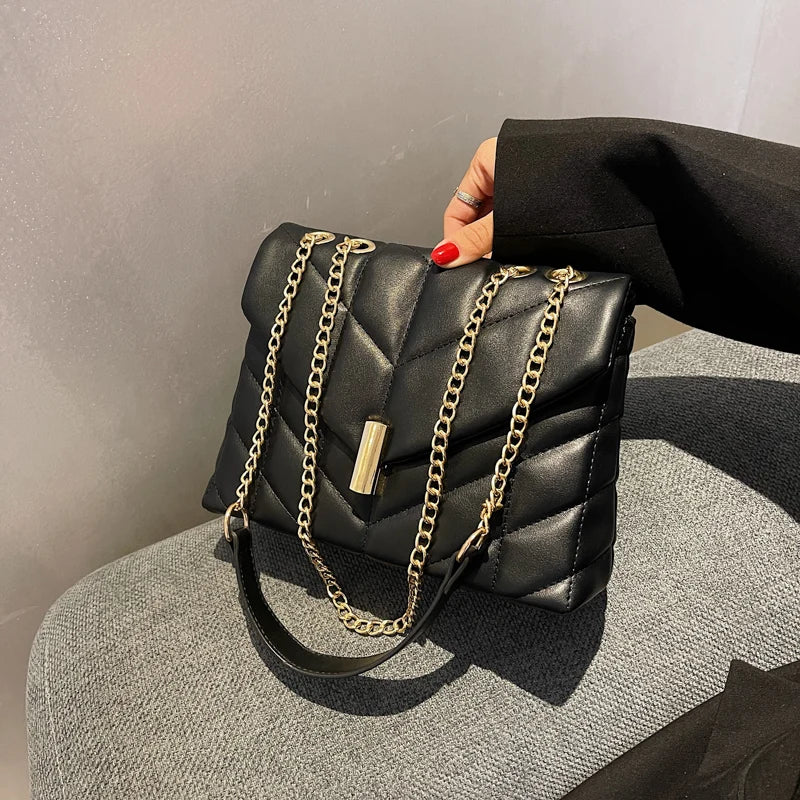 Winter PU Leather Crossbody Bag Shoulder Messenger HandBag