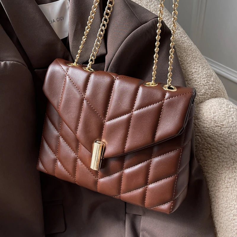 Winter PU Leather Crossbody Bag Shoulder Messenger HandBag