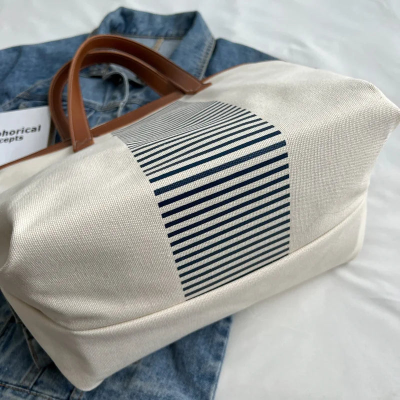 Large Capacity Women Canvas Bag Double Shoulder Bags for Shopping