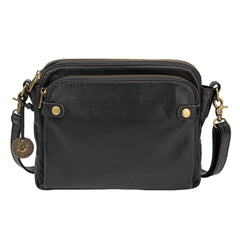 Three-Layer Leather Crossbody Shoulder Clutch Bag Handbag