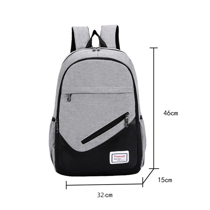 Three-piece Double Backpack Wear-Resistant Computer Backpack