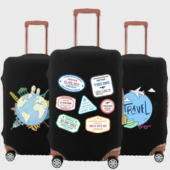 Ticket Stub Print Elastic Luggage Protective Cover