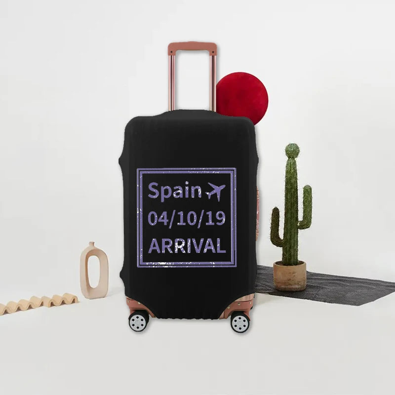 Ticket Stub Print Luggage Cover - Elastic Protective Travel Case