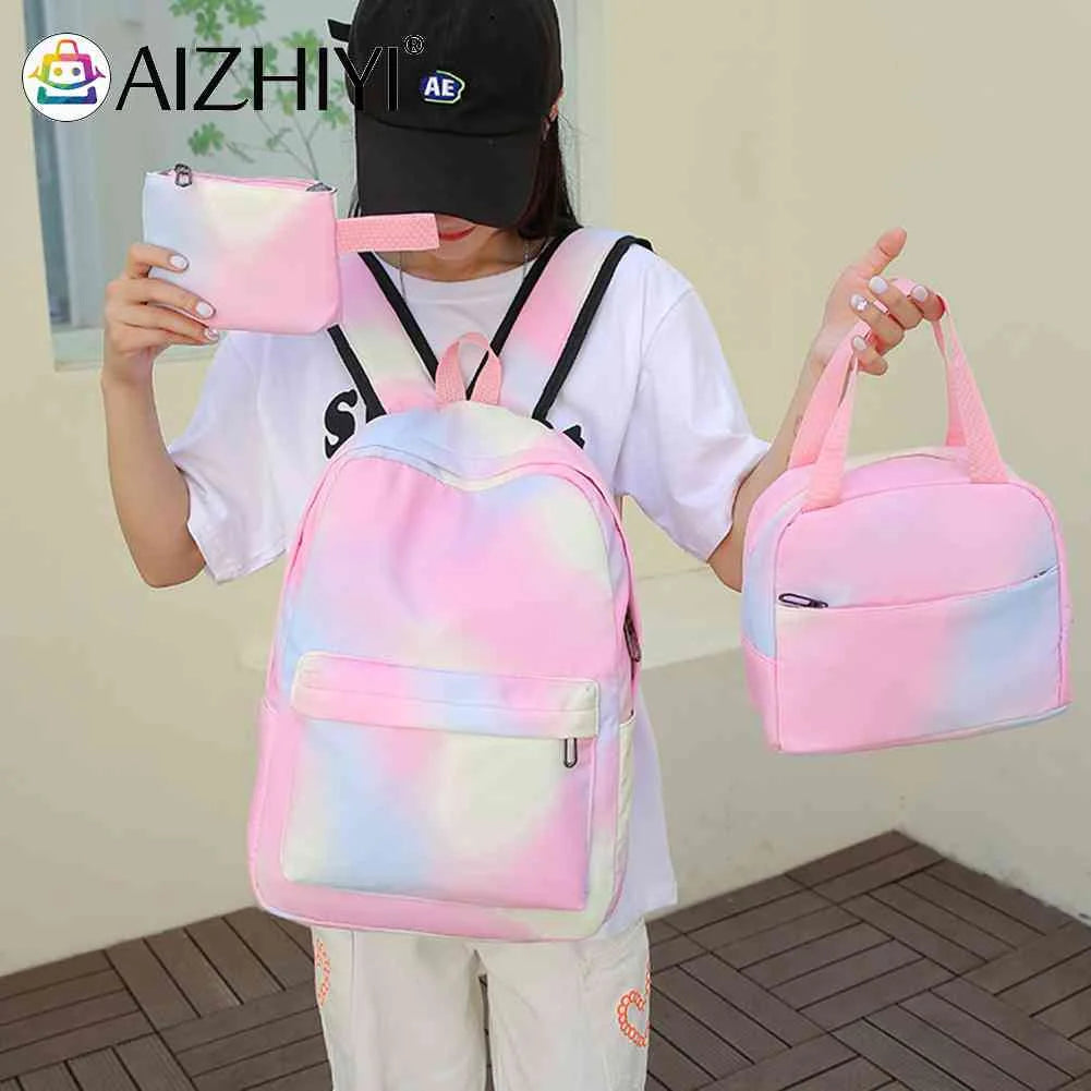 Tie Dye Ink Backpack School Bookbag Insulated Lunch Tote Bag