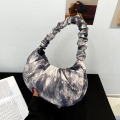 Tie Dye Oxford Cloth Women's Shoulder Bag Casual Underarm Handbag