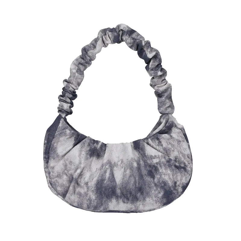 Tie Dye Oxford Cloth Women's Shoulder Bag Casual Underarm Handbag