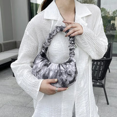 Tie Dye Oxford Cloth Women's Shoulder Bag Casual Underarm Handbag