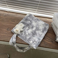 Tie-dye Harajuku Shoulder Bags Large Capacity Canvas Handbag