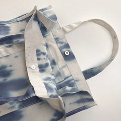 Tie-dye Print Shoulder Bags Large Capacity Canvas Tote