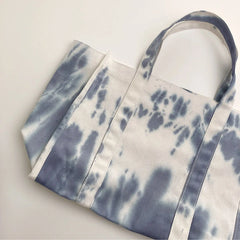 Tie-dye Print Shoulder Bags Large Capacity Canvas Tote