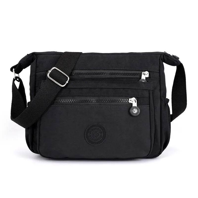 Floral Print Nylon Women's Messenger Bag One-Shoulder Small Square Mommy Bag