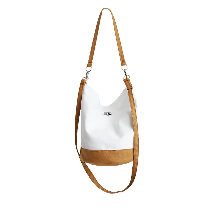 Tilorraine Canvas Shoulder Bag Women's Splicing Messenger Crossbody Bag