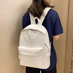 Tilorra Women Backpack Leather Solid PU Bag College Student Schoolbag