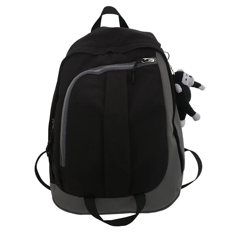 Books Backpack Students Bag Female Colors Pattern Panelled Backpack 19 inch