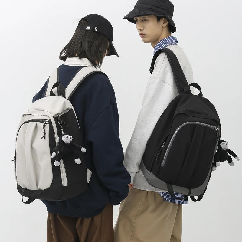 Books Backpack Students Bag Female Colors Pattern Panelled Backpack 19 inch