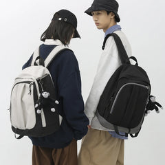 Books Backpack Students Bag Female Colors Pattern Panelled Backpack 19 inch
