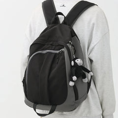Books Backpack Students Bag Female Colors Pattern Panelled Backpack 19 inch