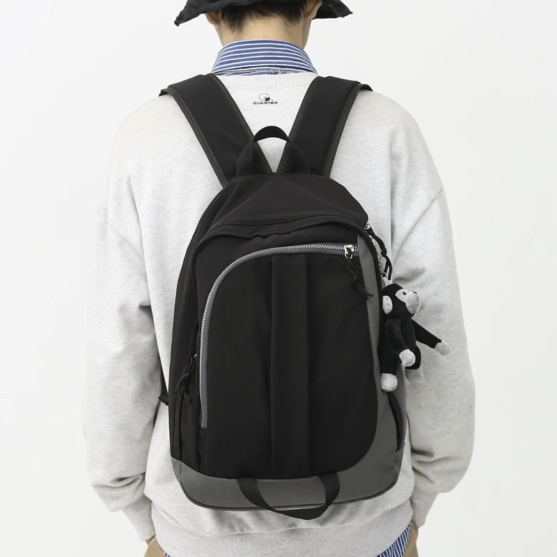 Books Backpack Students Bag Female Colors Pattern Panelled Backpack 19 inch