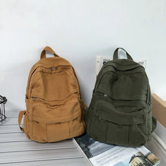 Winter Thicken Canvas Backpack for School&Shopping Travel Bag