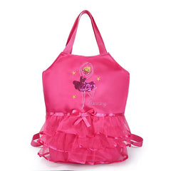 Toddler Ballet Dance Bag for Girls 2-6 Years - Lace Embroidered Shoulder