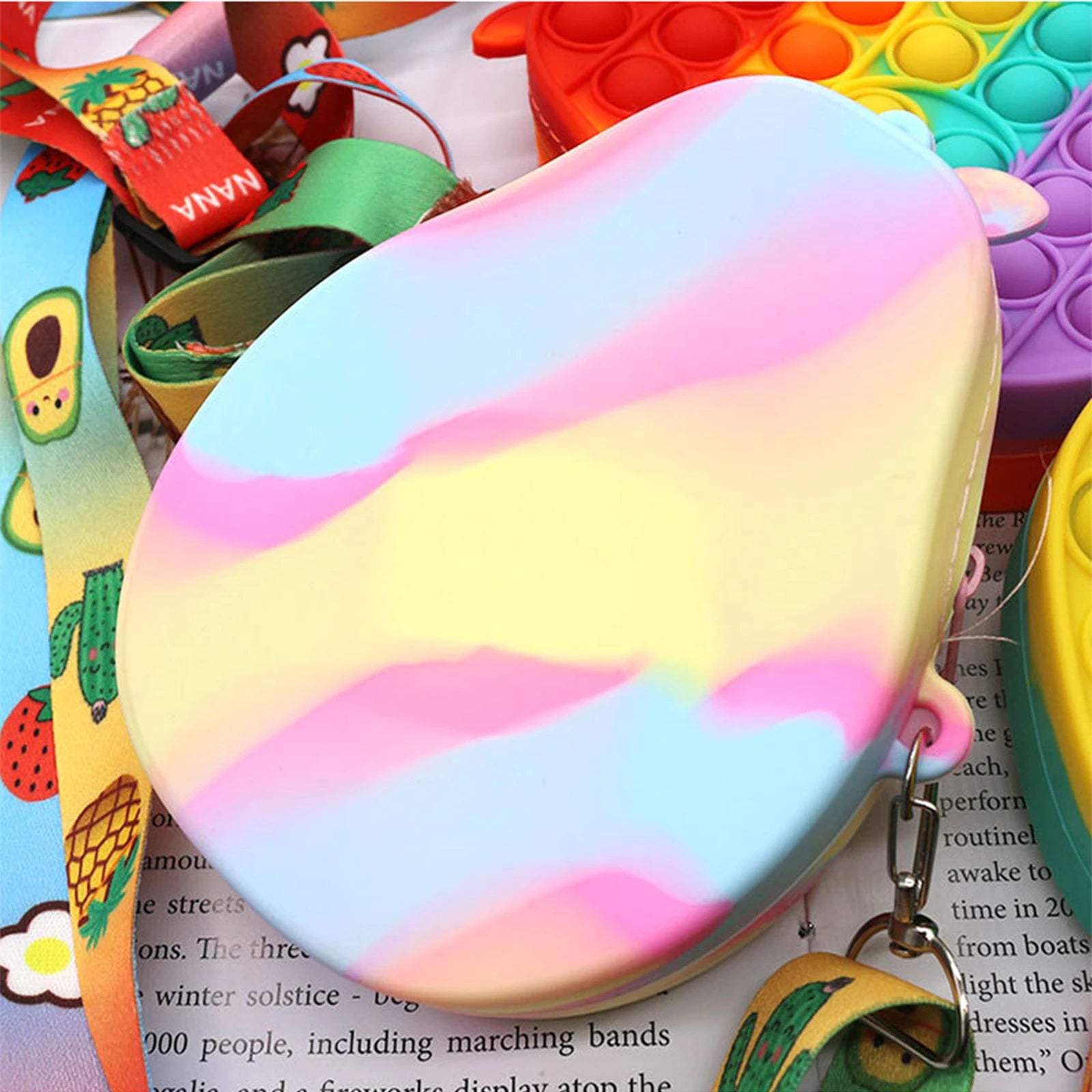 Avocado Crossbody Purse Funny Bubble Sensory Toy