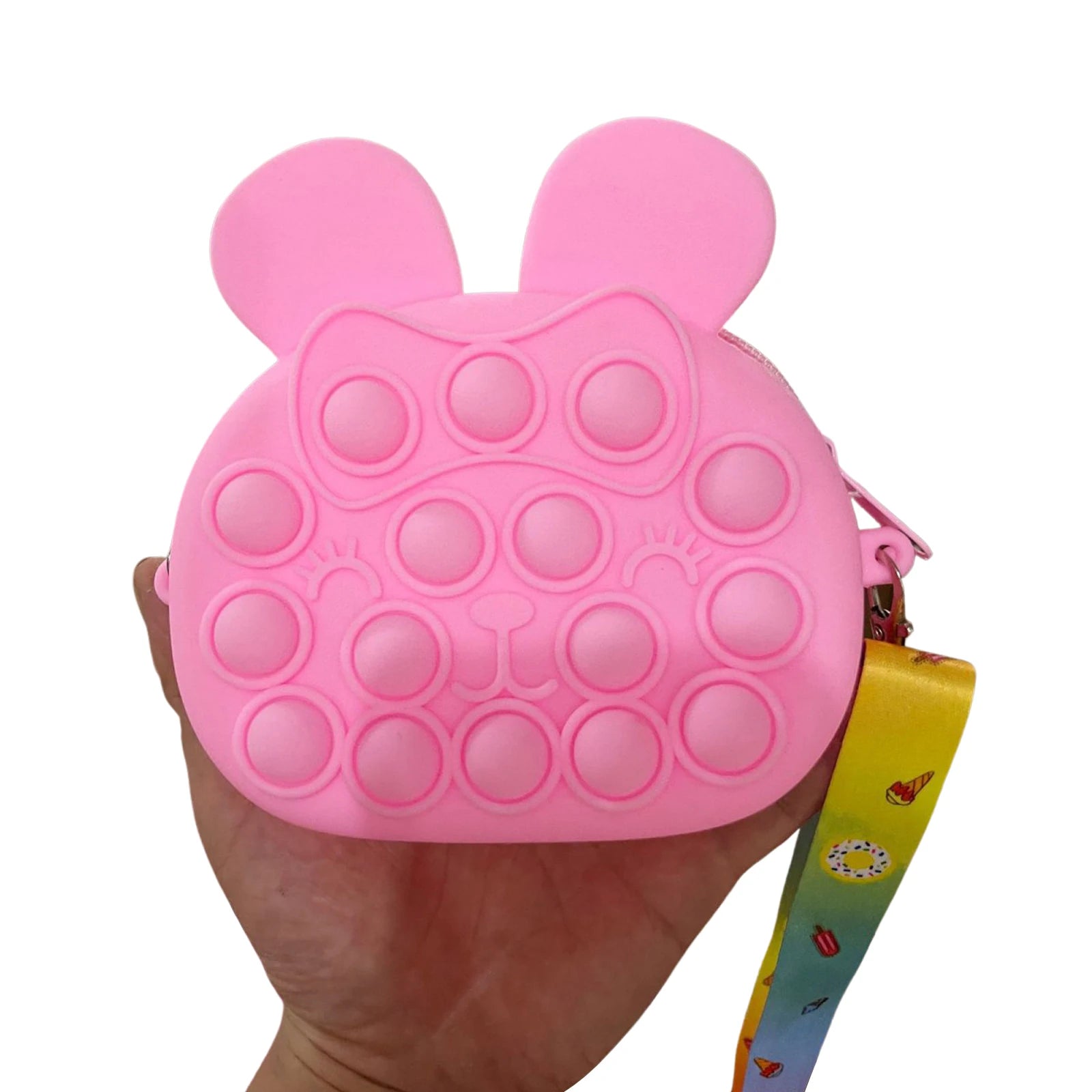 Toddler Girl Fidget Shoulder Bag Bunny Crossbody Purse Funny Bubble