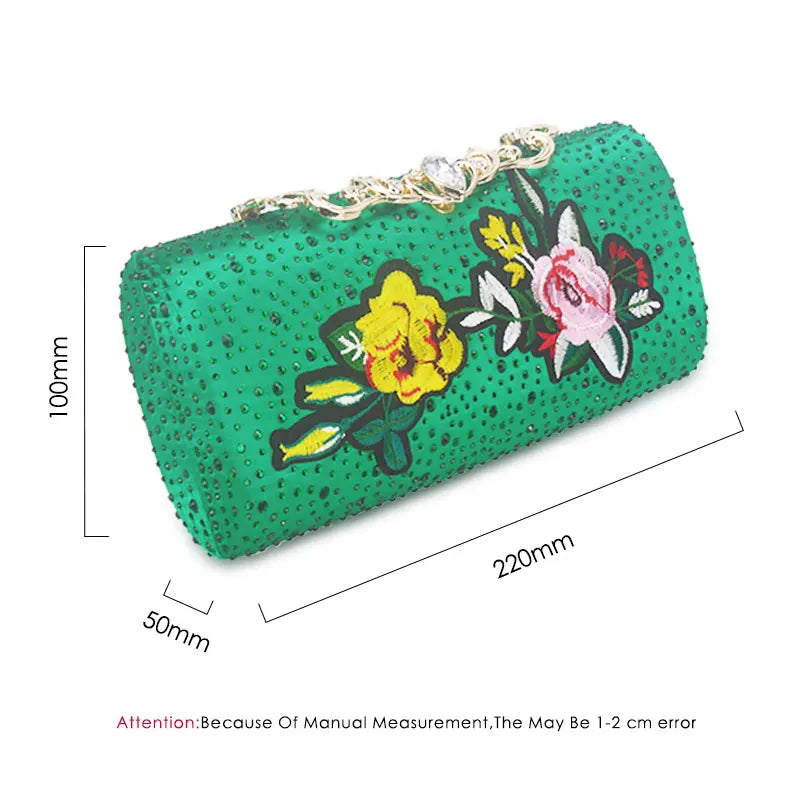 Flower Flap Pearl Chain Evening Wedding Bag Handbag Phone Wallet