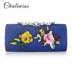 Flower Flap Pearl Chain Evening Wedding Bag Handbag Phone Wallet