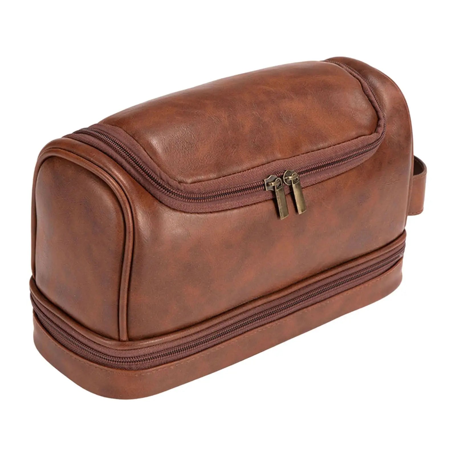 Toiletry Bag PU Leather Large Capacity Organizer Case