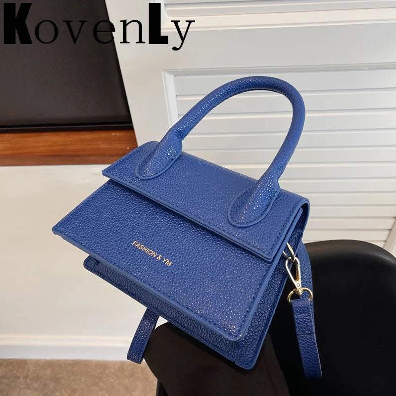 Small Single Handle Clutch Bag Solid Crossbody Messenger Bag