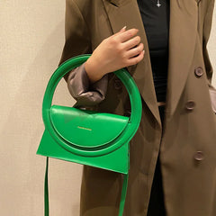 Round Handle Bag Clutch Bag Lady Crossbody Shoulder Bag