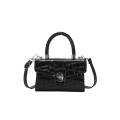 Stone Pattern Leather Crossbody Bag Women Flap Shoulder Bags