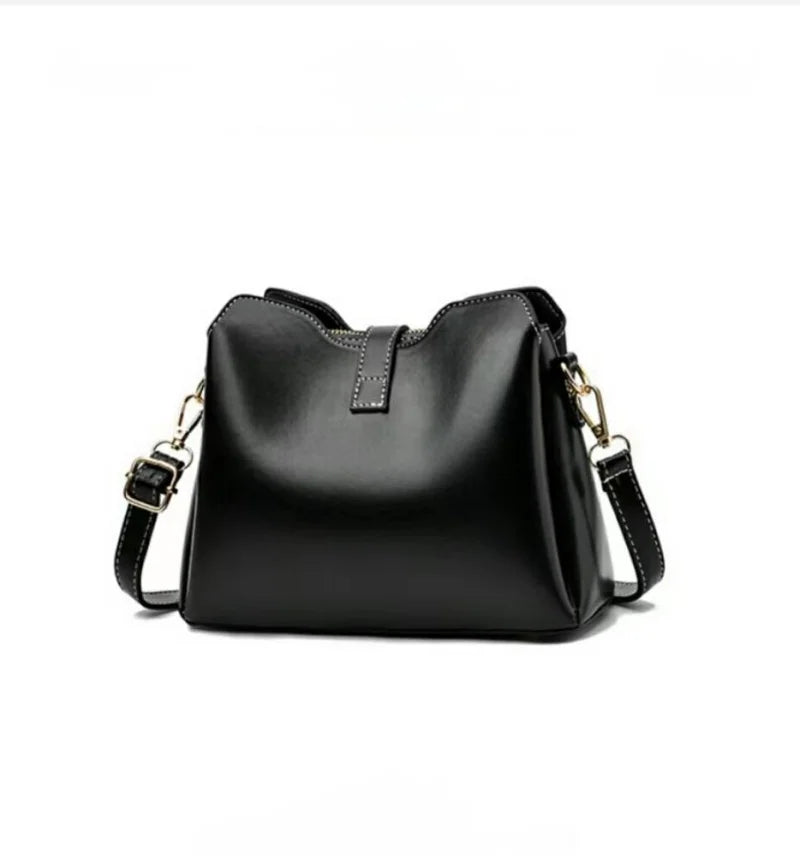 Beige Women's Bucket Bag One Shoulder High Wallet Handbag