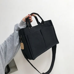Canvas Crossbody Handbag Large Capacity Shoulder Bag for Women