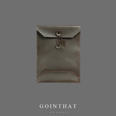 Leather Laptop Sleeve Bag 13 Inch Notebook Business Handbag Briefcase