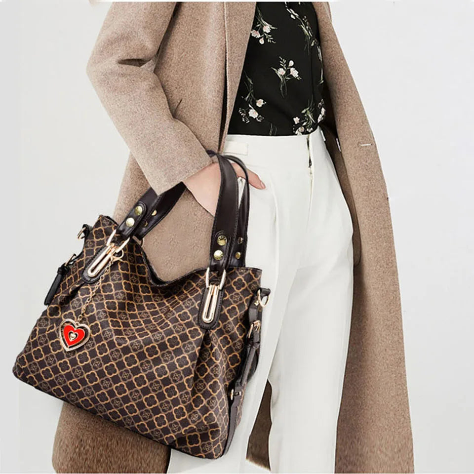 Women's Top Handle Bag Vintage Leather Shoulder Crossbody Tote
